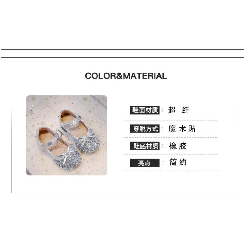 Girls' Crystal Shoes Summer New Cartoon Princess Shoes Small Leather Shoes Children's Baby Soft Sole Little Princess Flats