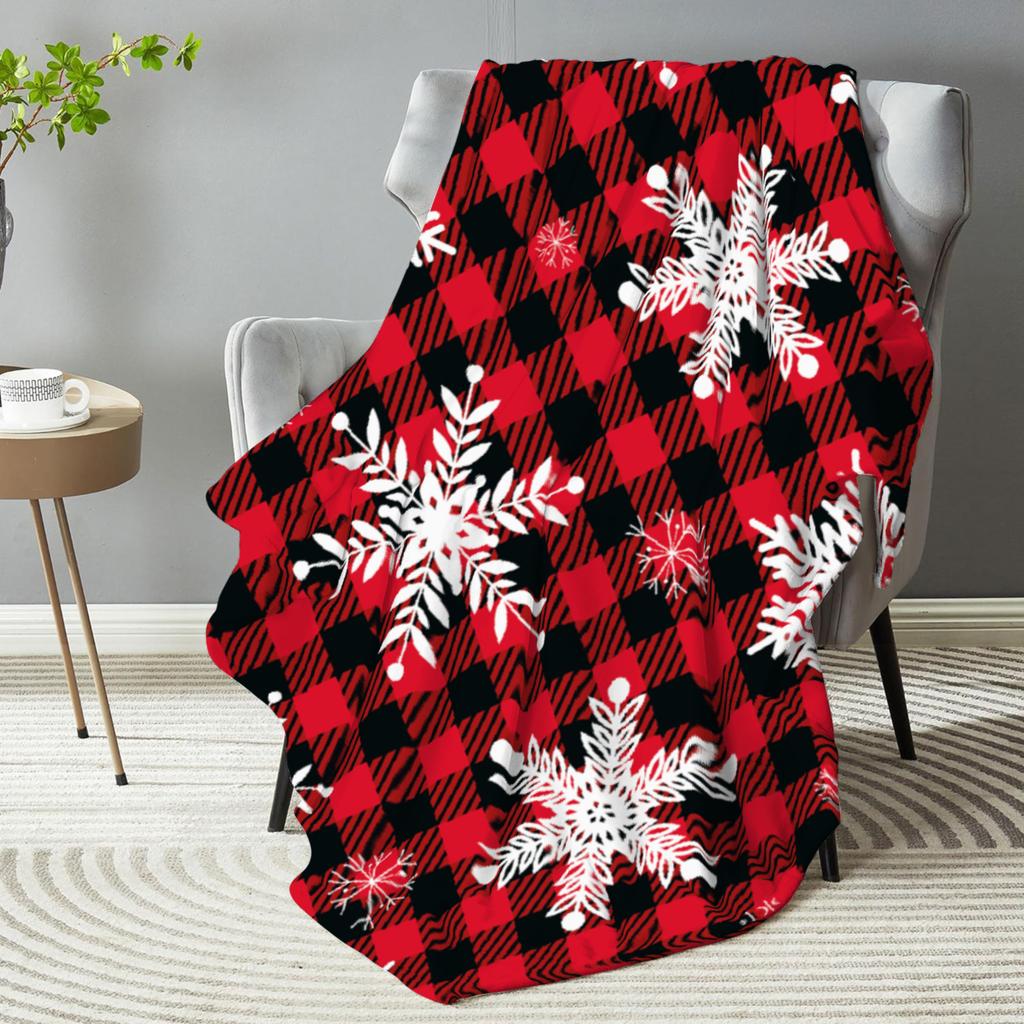 2026 Happy Christmas Flannel Blanket 3D Printed Blanket For Home Camping Nap Leisure Blankets Christmas Gifts For Home Decor