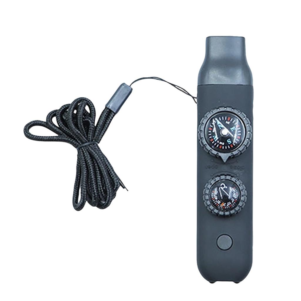 7-in-1 Snow Emergency Whistle, LED Light Whistle With Compass & , Portable Winter Gear, For Snowstorm Res