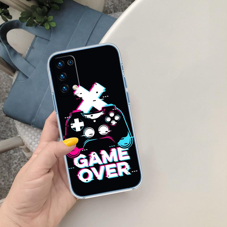 PP37 Game Over Soft Shell Transparent Phone Case for Motorola Moto G7 G8 G9 G84 G85 G73 G24 G15 Z2 Play Power Plus