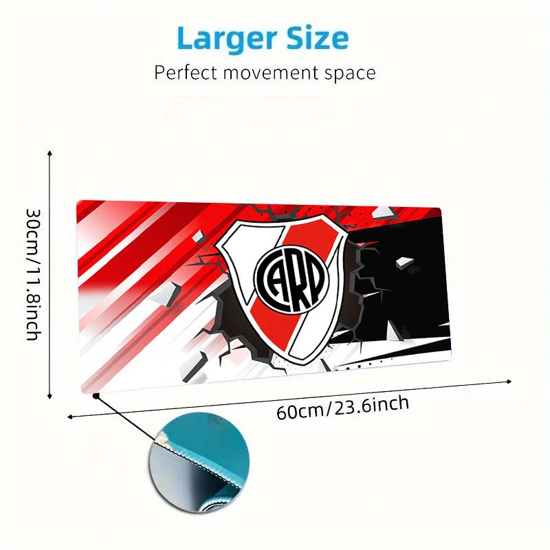 River Plate Mouse Pad, Large Gaming Desk Mat, Non-slip XXL Mousepad for Laptop & Tablet, Mini PC Playmat with Stitched Edges