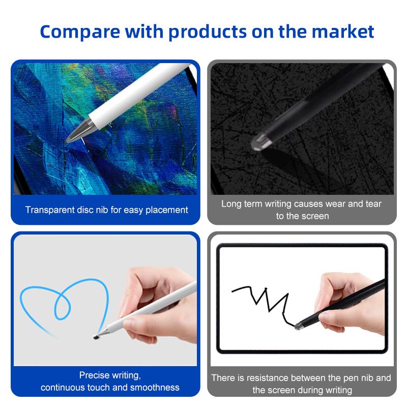 Manufacturer Custom Logo 2-in-1 Replaceable Touch Stylus Pens Dual Purpose Touch and Writing Accessory
