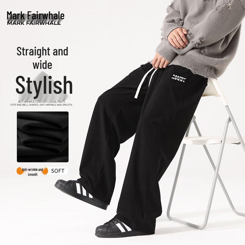 Mark Huafei Men s Heavyweight Straight-Leg Casual Pants 3XL