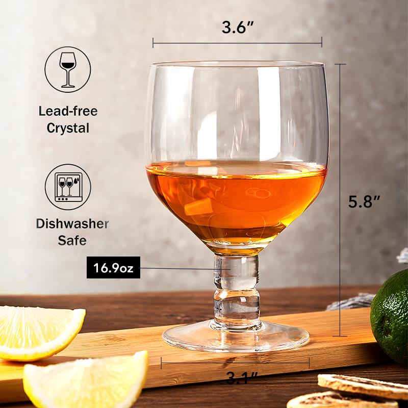 2 PZ Bicchiere da Birra Artigianale in Cristallo 16,9oz Adatto per Home Bar Hotel Ristorante Degustazione Bicchiere da Vino Logo Personalizzato Può Essere Personalizzato