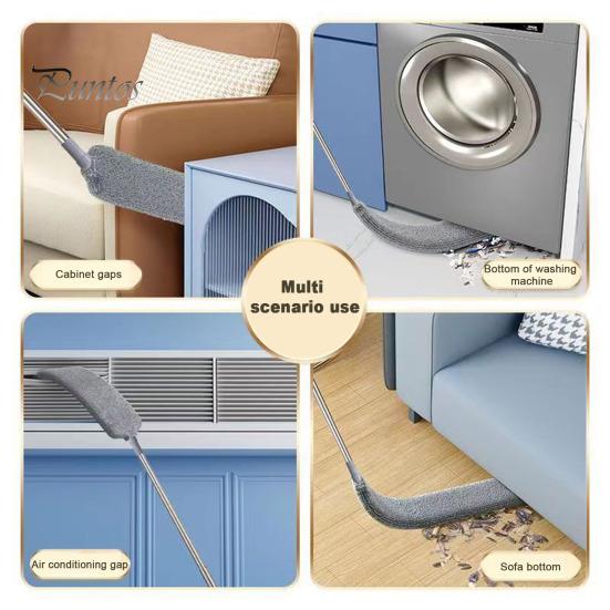 Dust Duster with Telescopic Pole Lightweight Design Easy Storage Comfortable Hold Dusting Wand Brush Multipurpose Cleaning Tool Hanging Holes Remover