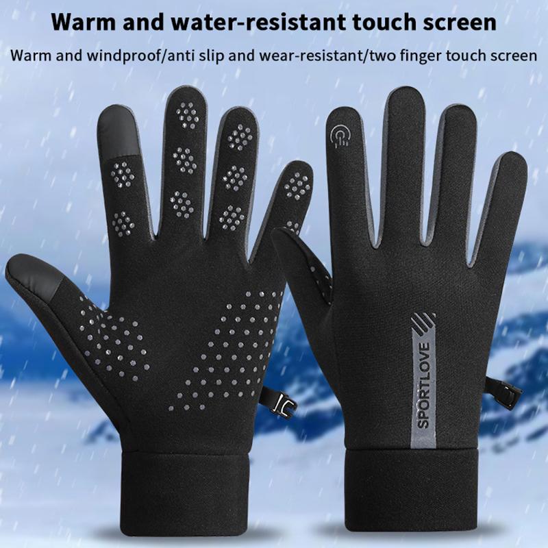 Rękawiczki zimowe męskie damskie rowerowe antypoślizgowe termiczne polarowe odporne na zimno wiatroodporne wodoodporne ciepłe outdoorowe do biegania narciarskie mitenki