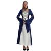 S-XL hot sale European and American square neck long sleeve horn sleeve lace long dress goth retro women