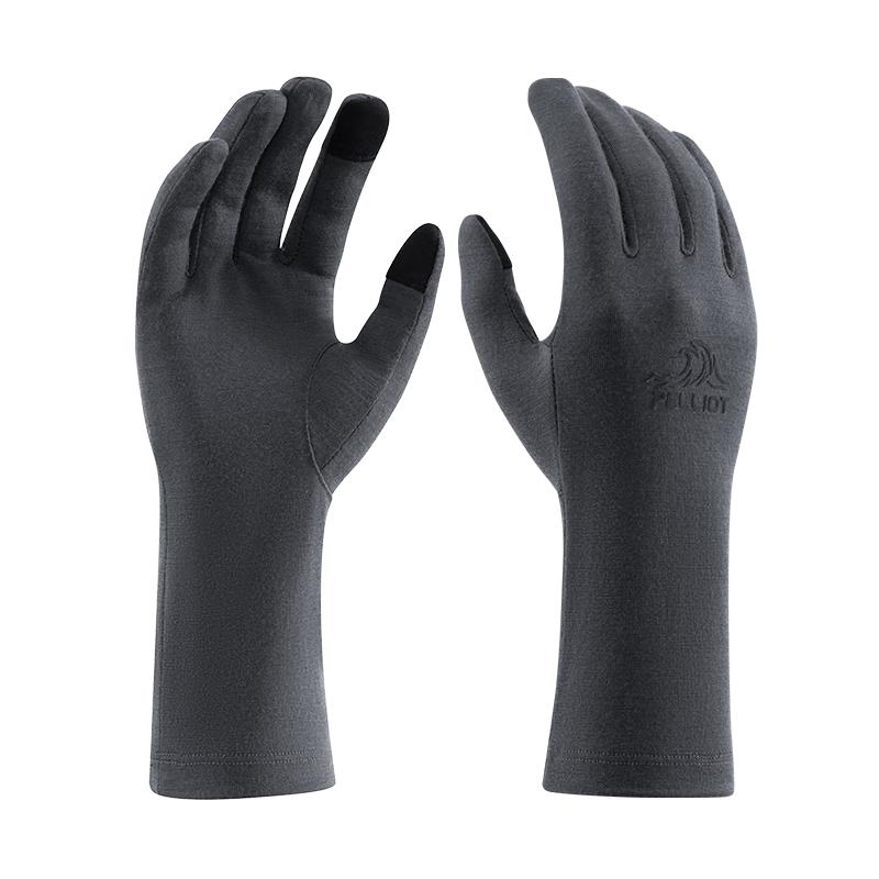 Pelliot Unisex Merino Wool Winter Outdoor Touchscreen Gloves M