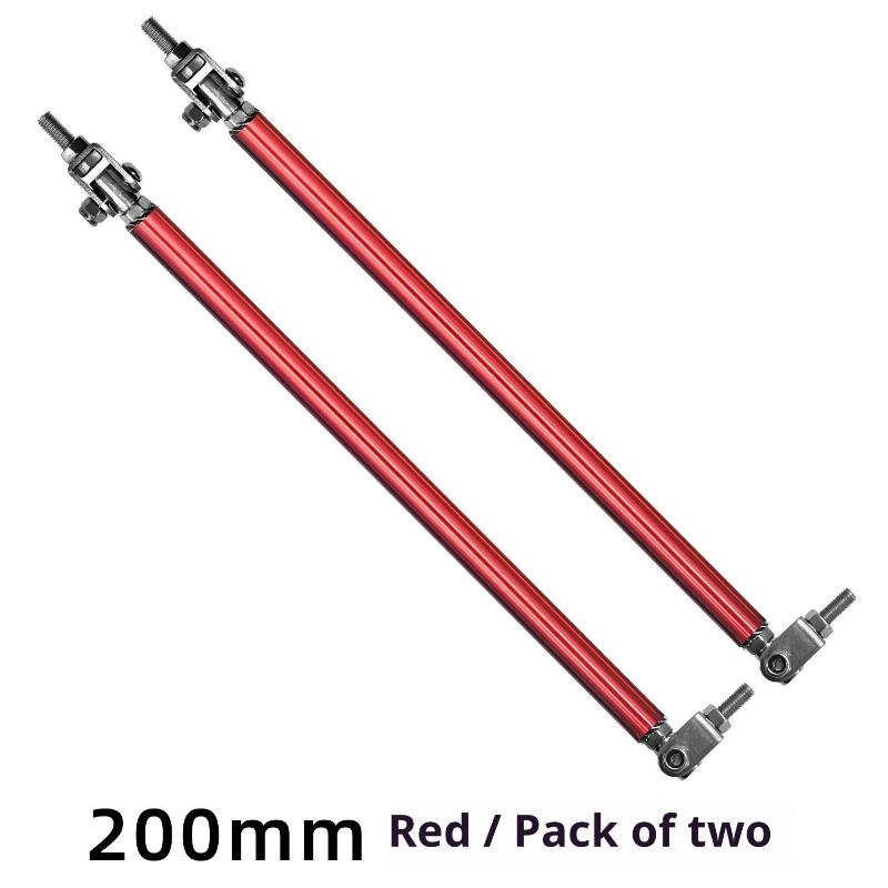 2x Univerzální Závodní Nastavitelná Přední Zadní Lišta Nárazníku Rozdělovač Podpěrná Tyč Sada Závodní 75mm/100mm/150mm/200mm Styling Auta Tunning