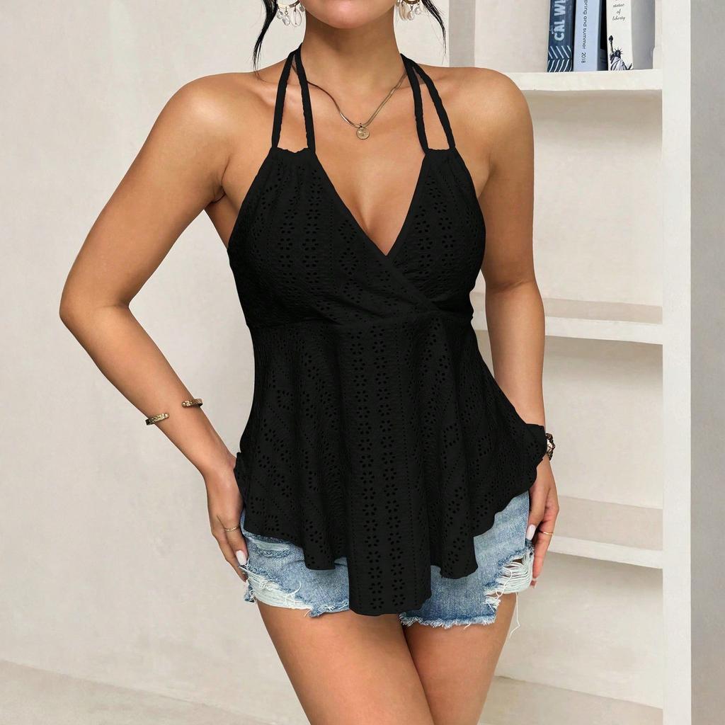 Women's Casual Hanging  Hollow Strap Vest Top