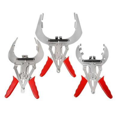 Adjustable Piston Ring Plier Clamp Powerful Expander Remover Car Repair Handheld Tool Nickel-plated Surface Rubber Coated Handle
