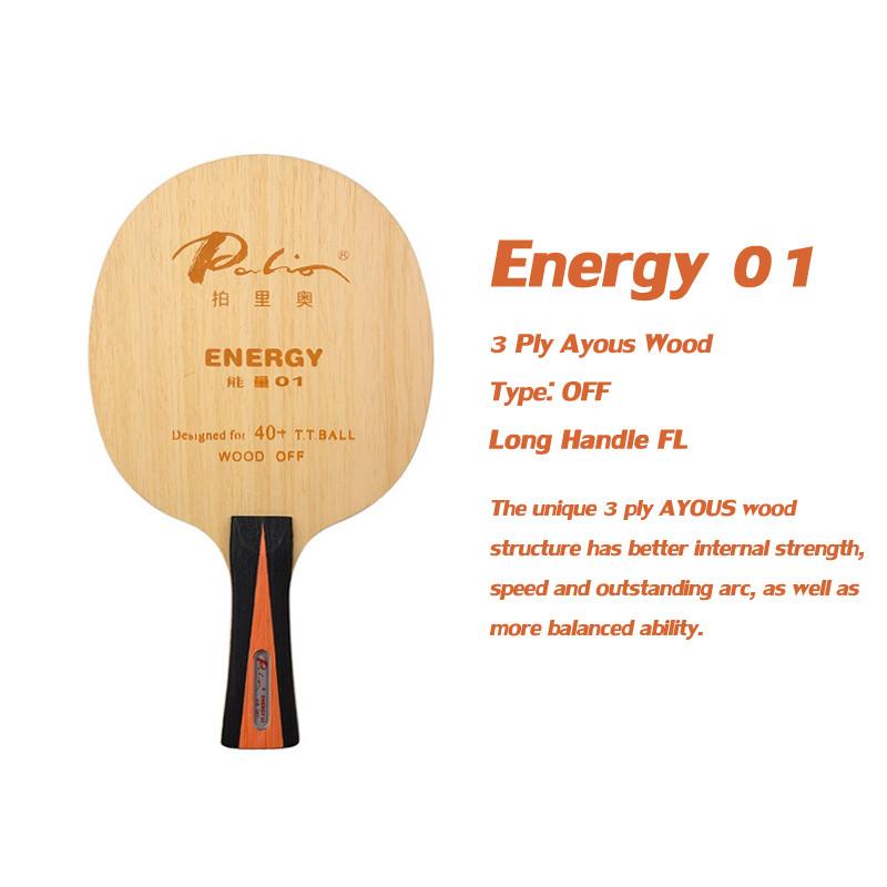 PALIO ENERGY 01 02 03 04 05 06 Table Tennis Blade Racket Wood Control Carbon Offensive Ping Pong Bat Paddle