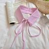 Plaid Fake Collar Women Detachable Collars For Women False Collar Lolita Lapel Tie Shawl Wrap Decoration