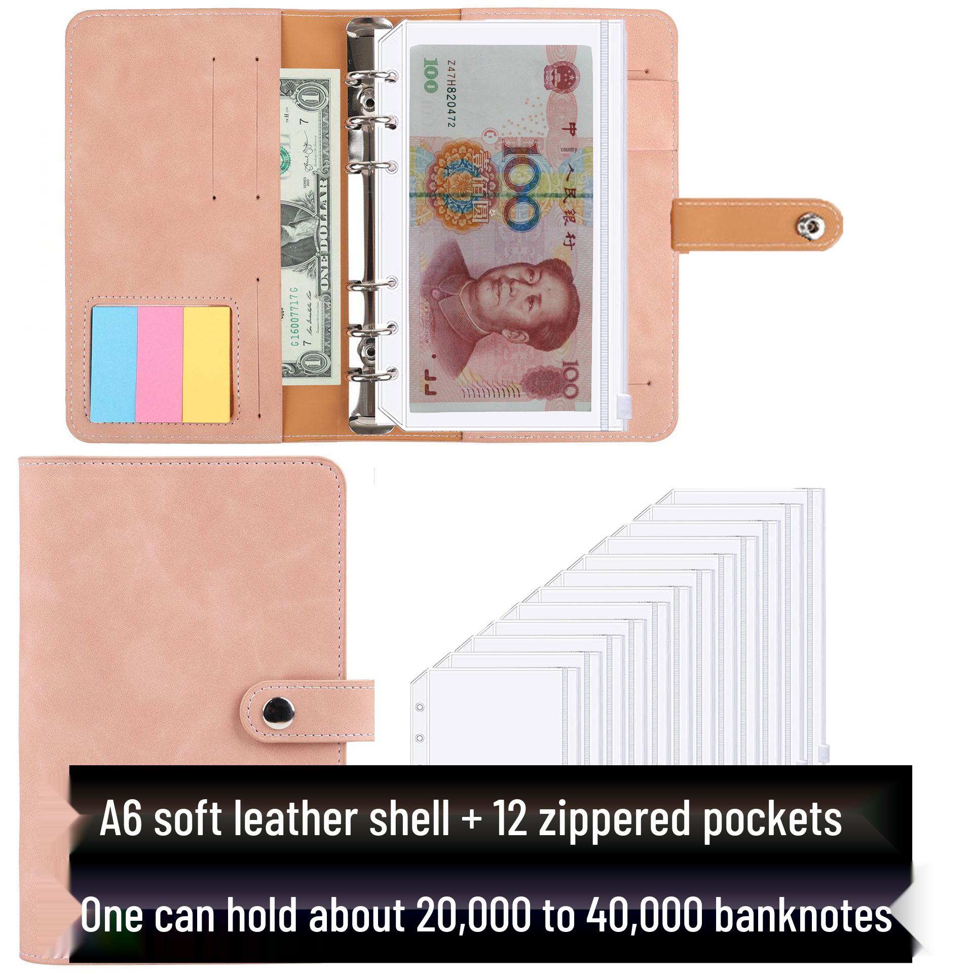 Блокнот для хранения валюты Органайзер для наличных на кольцах и сумка для сбережений для взрослых 1490₽