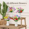 Bouquet Flower Mini Particle Blocks Flowers Model Micro Building Bricks Creative Desk Decor For Adults Toys for Children