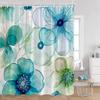 Watercolor Flower Pattern Shower Curtains Colorful Flowers Butterfly Greenery Plants Nature Home Decor For Bathroom Bath Curtain