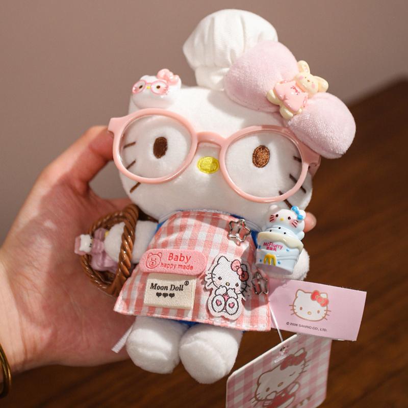 Hellokitty Plush Toys 15Cm Kitty Cat Stuffed Pendant Keychain Kawaii Toys Hobbies Collection Decor Toys Adorably Birthday Gifts