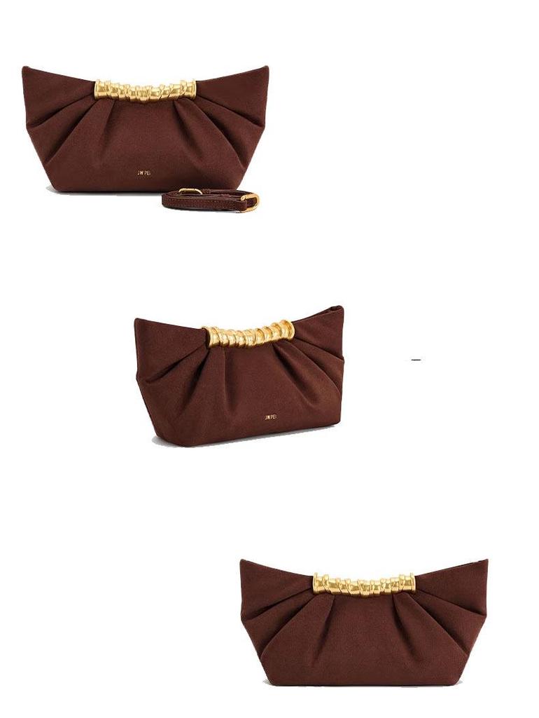 JW PEI 2025 Spring/Summer High-End Ruched Clutch Bag for Women