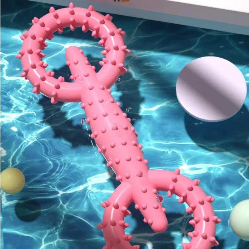 Dog Pull Ring Puppy Chewing Toy Boredom Relief Teeth Cleaning Indestructible Pet Pull Ring Toys Interactive Puppy Chew Toy