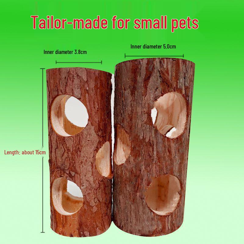 Golden Hamster Solid Wood Tunnel Exercise Toy