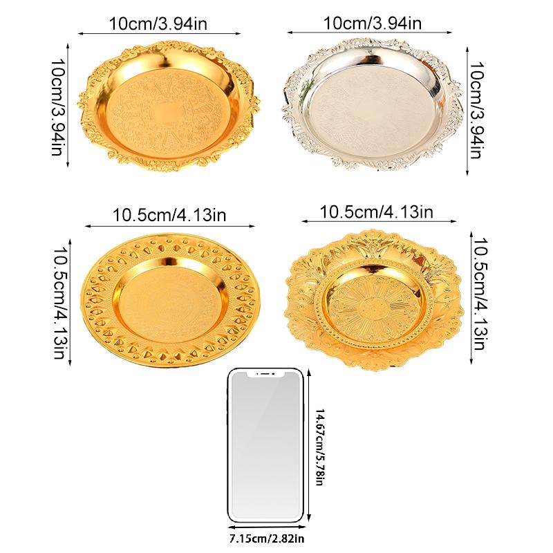 4palcové embosované květinové designové luxusní podložky pod šálky na čaj dárek žáruvzdorné podložky párty stolní nádobí sváteční dekorace zlatá/stříbrná