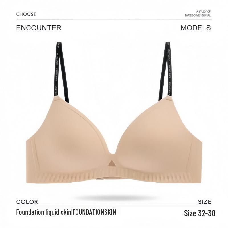 Seamless French Deep V Triangle Cup Bra for Small Bust – Lifting, Anti-Sagging, Comfortable, Wire-Free
