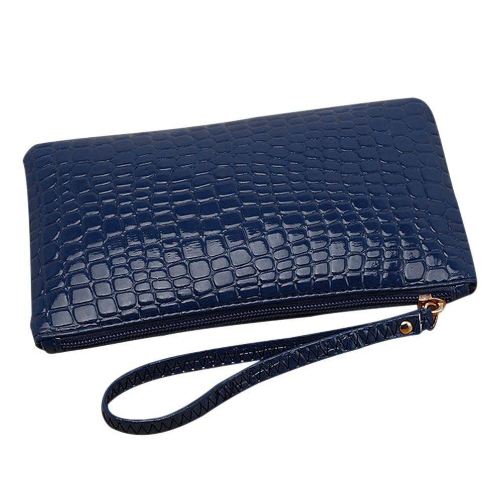 Crocodile Texture PU Phone Wallet Clutch Purse With Zipper Card Holder Makeup Pouch For Shopping Work And Daily Use Women