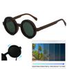 Vintage Round Steampunk Polarized Sunglasses For Men Women Outdoor Sport Goggle ND Level Adjustable Dimming Sun Glasses UV400
