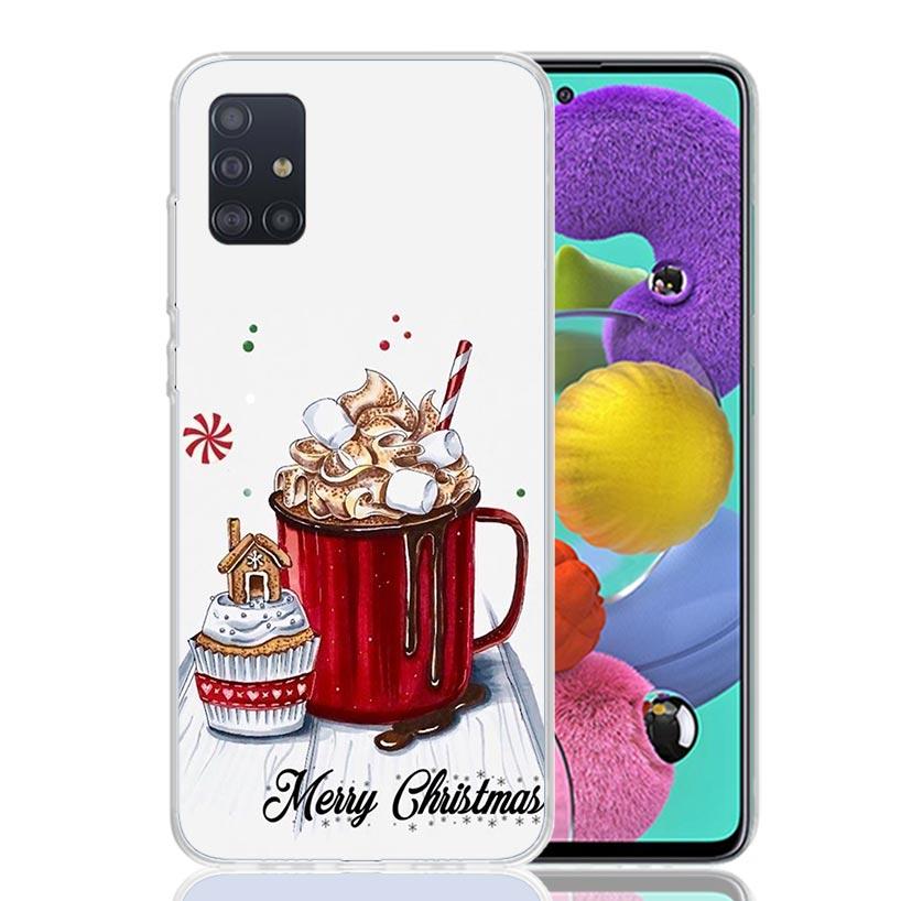 Winter Coffee Christmas Phone Case For Samsung Galaxy A52 A32 A22 A12 A02S A50S A30S A51 A31 AA71 Note 20 Ultra 10 S10 Plus Gala