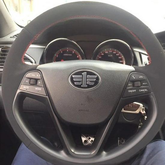 Suede Hand-Sewn Steering Wheel Cover for Besturn X80, X40, B30 EV, B50, B70, B90