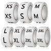 Self-Adhesive English Size Label Stickers for Clothing and Hats (S-3XL)