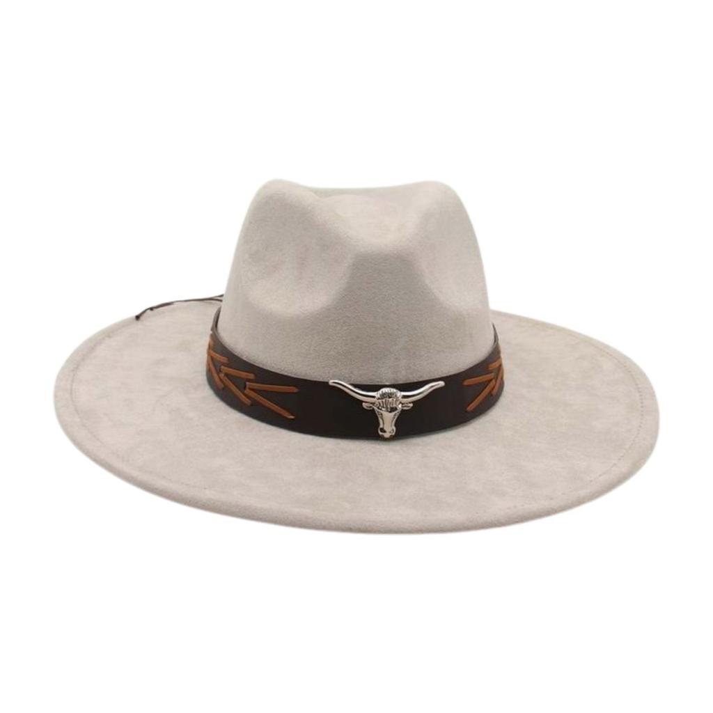 Grassland Ethnic Style Dance Sunscreen Travel Shooting Big Eaves Hat Men'S And Women'S High-End Flat-Brimmed Top Hat