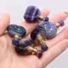 Exquisite Perfume Bottle Necklace Charms Fashion Irregular Natural Semi-precious Stones Fluorite Pendant for Jewelry Making DIY Necklace Accessories