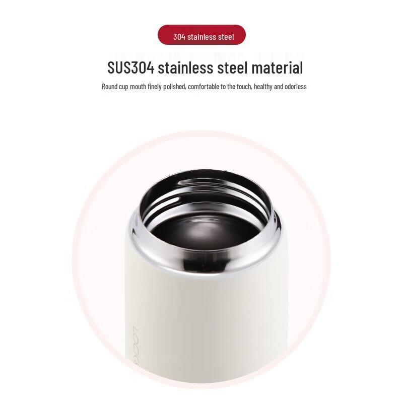 LOCK&LOCK LHC4131 Lightweight Stainless Steel Thermos, 450ml