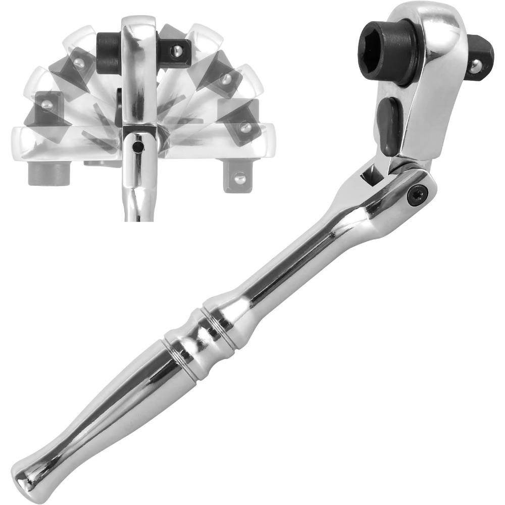 Round Handle Quick Spanner Tool Metal Double Head Ratchet Durable Ratchet Wrench  Hand Tool