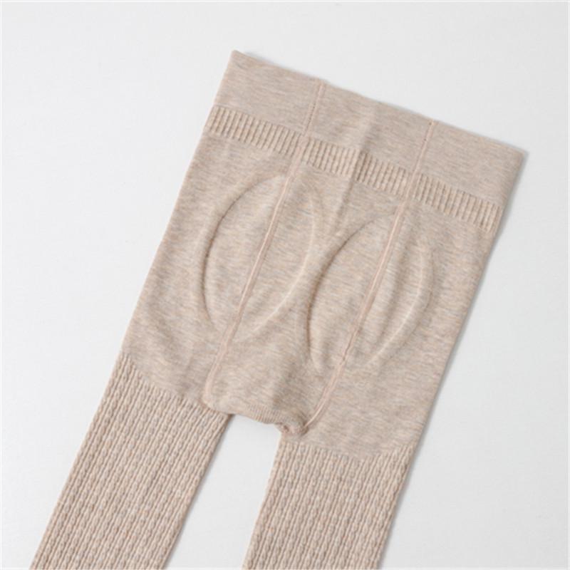 Barns Högelastiska Bomullsstrumpbyxor - Anti-Nopp 8-Trådig Dansstrumpor, Vita