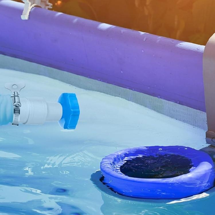 Above Ground Pool Hose Adapter Set for 1 1/4 and 1 1/2 Inch Hoses, Pool Vacuum Connector Kit with Metal Bands for Routine Cleaning Support