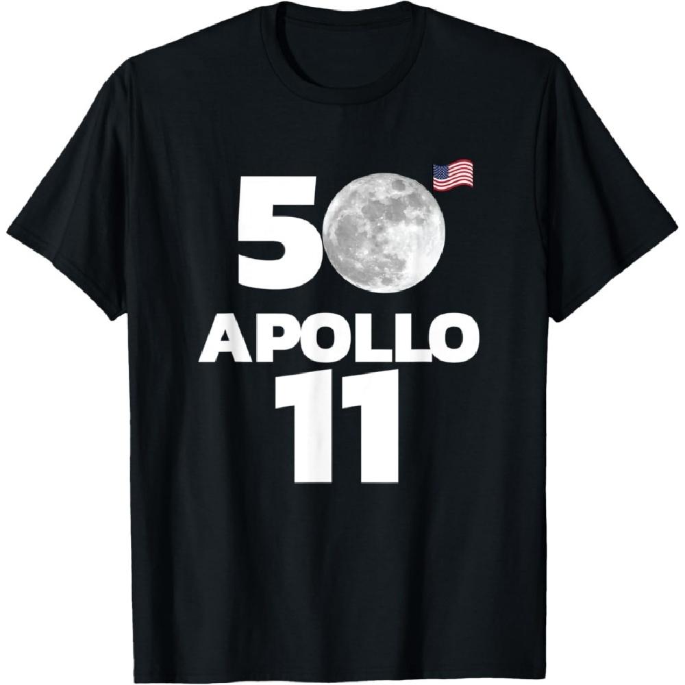 

50 Apollo 11 Anniversary Moon Landing gift t-shirt S