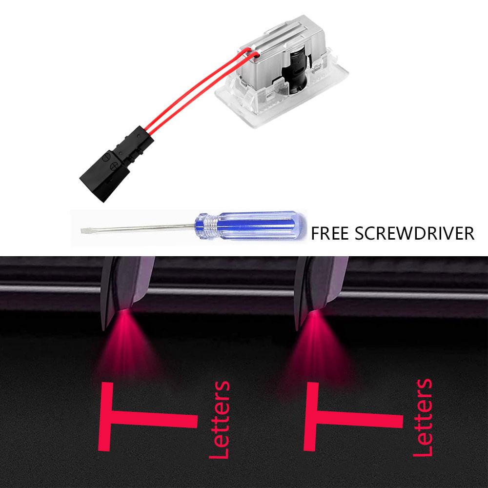 For Tesla Model 3 Highland LED Logo Projector Puddle Lights Ultra-Bright Welcome Light 3D Laser Ghost Shadow Light Model Y/3/S/X