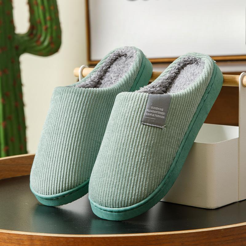 Cotton Slippers, Indoor Anti-slip Shoes, Thick-soled Home Warmth