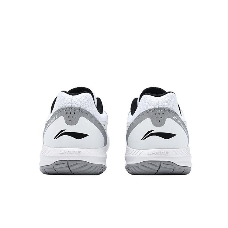 Li-Ning Li Ning Light Feather Slip Resistant Abrasion Resistant Low top Badminton Shoes Unisex White Black AYTT035-4