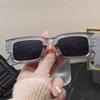 2Pcs Square Sunglasses Men  Luxury Brand Designer New Fashion Rectangle Sun Glasses For Women Driving Eyewear