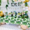 4 Pack Hawaii Palm Leaves Tablecloths Luau Party Disposable Hawaiian Table Cloth Tropical Palm Leaves Table Cover for Baby Shower Birthday Party