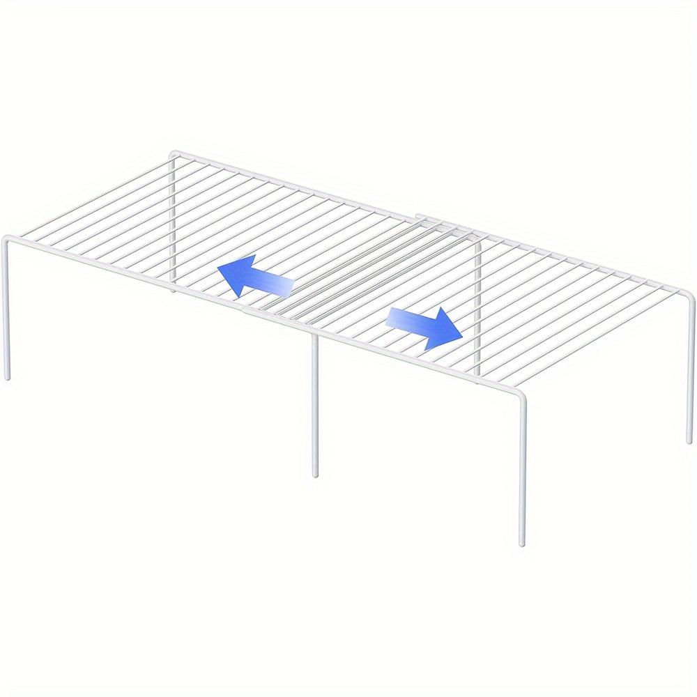 

Expandable Metal Shelf, 2-Tier Space-Saving Organizer for Kitchen Countertop, Cabinet & Pantry. Sturdy & Rustproof. 1-tier белый