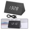 Brand New LED Alarm Clock Digital Desk Clocks Easy To Read Reliable Vibrant Display Wooden Adjustable Brightness