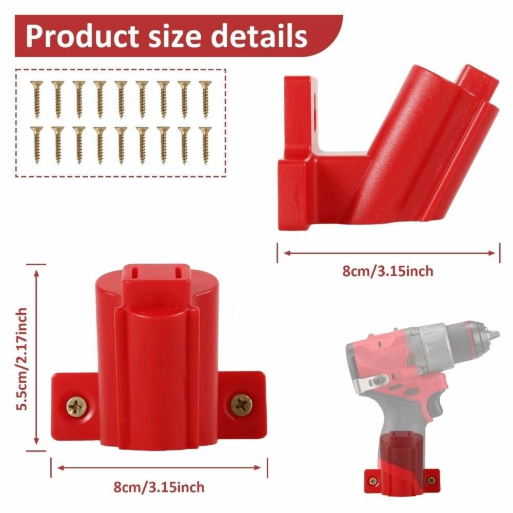 Wall Mount Power Tool Battery Holder ABS Tool Storage Rack Battery Mount Holder Tool Holder Mount for Milwaukee M12 12V