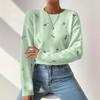 Korean Style Gentle Knitted Sweater Loose Fit Round Neck Pullover Women S Top