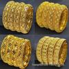 24k Gold Carved Buckle Bracelet: Fade-Resistant Women's Middle East Dubai Jewelry In Vietnamese Sand Gold