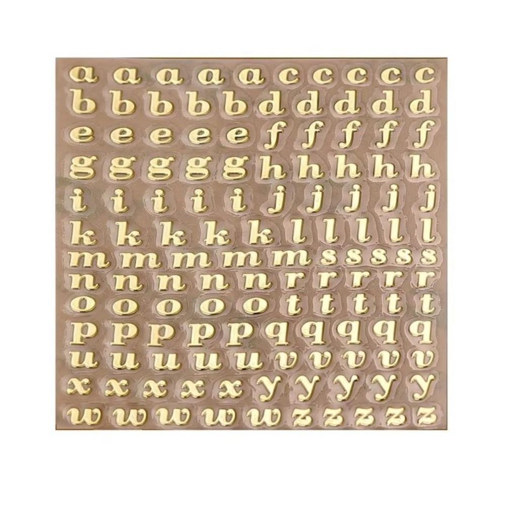 1PC Copper-Nickel Epoxy Resin Decorative Stickers 3mm Thickness Gold Sliver Chunky Glitter Letters Epoxy Resin Art Metal