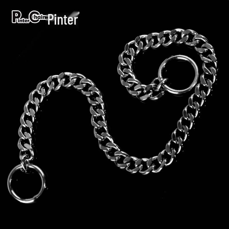 Stainless Steel Dog Chain Collar & Leash Set, Polished P Chain
